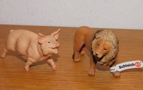 Lot animaux lion schleich - 2,
