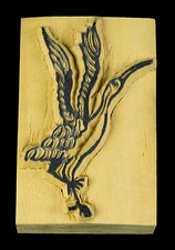Oiseau Tampon Encreur en Bois  Block Print   Scrapbooking  Fait main # 4039
