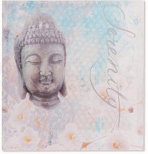 Cadre toile tableau zen Bouddha 3D - 50 x 50 cm
