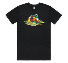 Melting Rubik's Cube T-shirt Tee Funny Big Bang Theory Sheldon Geek Nerd Gift