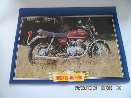 Carte fiche moto 1977 - carte, cb