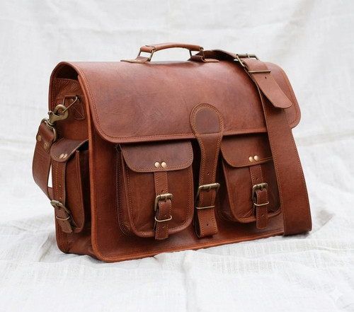 Sac barda cuir véritable - sac, en