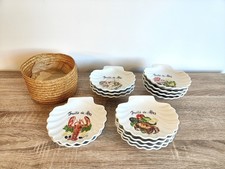 Service Coquille Saint Jacques Condiments Porcelaine Maison L'hirondelle Vintage