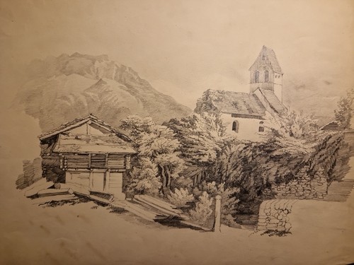 Ancien beau dessin - beau, plomb