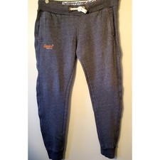 SUPERDRY Orange Label Slim Fit Gray Sweat Pants Jogger Size L Heavy Duty Chill