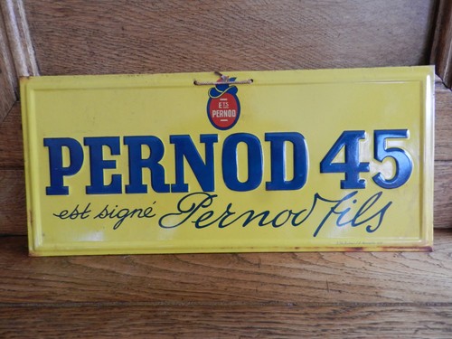 Plaque tôle pernod - plaque, est