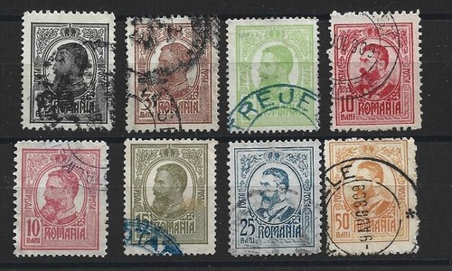 Roumanie série 8 timbres - -,