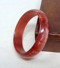 Superbe bracelet vintage en lucite rose marbré