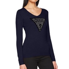 Pull fin Guess Logo strassé
