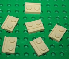 6 x Lego Tan Plate with Door
