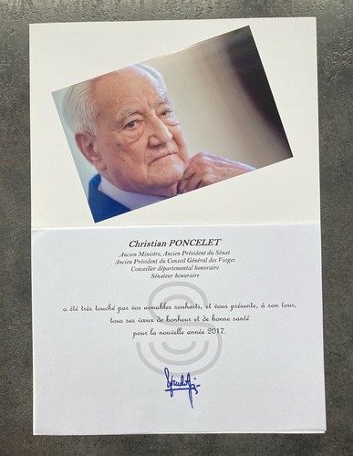 Autographe voeux christian - voeux, de