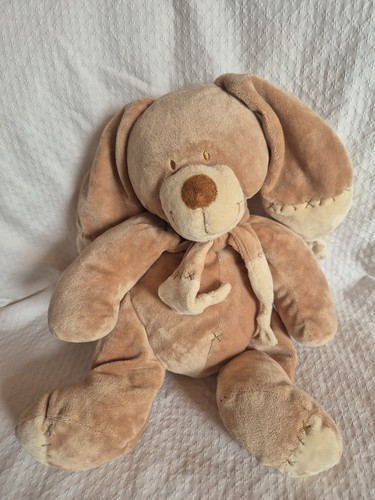 Doudou peluche lapin marron