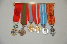 SET OF 6 MEDALS-REDUCTION WAR CROSS-TOE-COLONIAL-MILLION ELEPHANTS