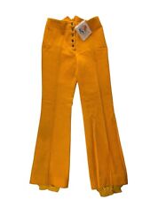 Pantalon Ski Fusalp Vintage Années 70 Jaune Velour Pants 70s New T34 Us4 Uk6