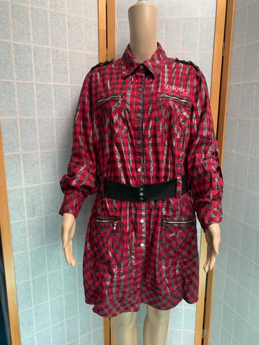 Coogi plaid red silver thread - silver,