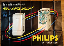 antique posters - PHILIPS WASHING MACHINE - GUY GEORGET