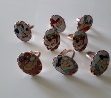 Lot bagues Hong kong vintage tirette fete foraine ducasse hanna barbera