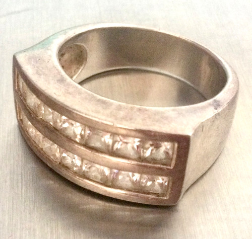 Ancienne grosse bague argent - grosse,