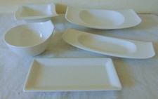 VILLEROY AND BOCH NEW WAVE MODEL 3 RECTANGLE DISHES, CUP AND BOWL