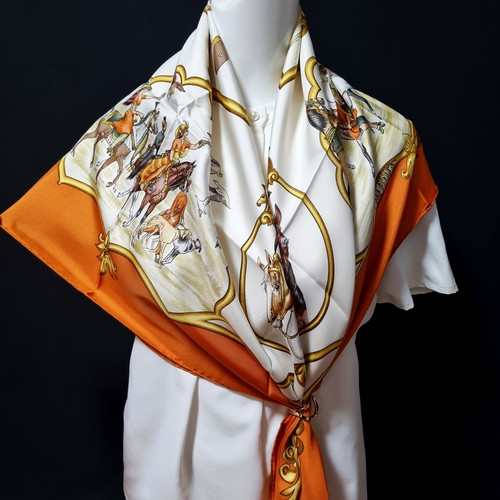 Rare vintage hermes silk - silk, scarf