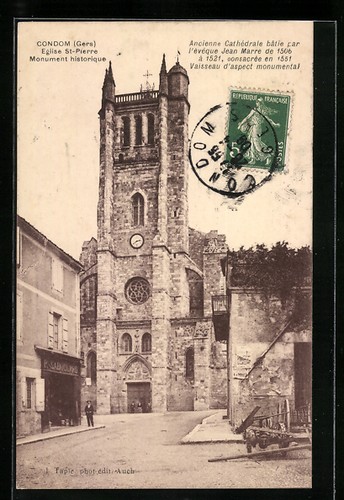 Cpa condom eglise pierre - cpa, st-pierre