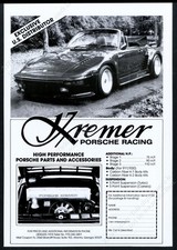 1987 Kremer Porsche 911 930 Turbo slantnose car photo vintage print ad