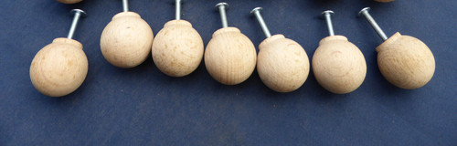 Boutons boules bois - boutons,
