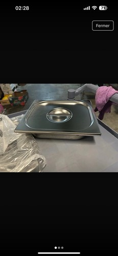 Bac inox avec - inox, gn