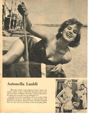 Antonella Lualdi Alba Arnova  Magazine Photo Clipping 1 Page U7698