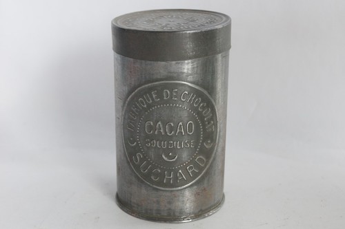 Ancienne boîte tôle cacao - boîte,