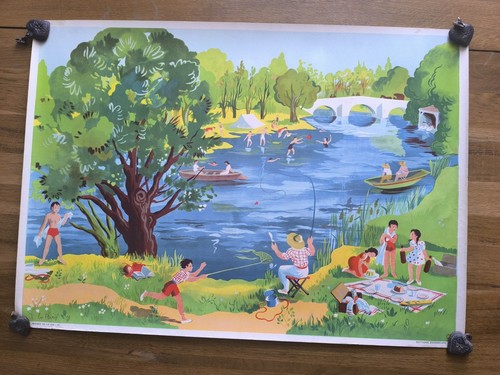 Ancienne affiche scolaire - affiche,