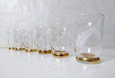 6 anciens verres en verre