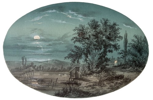 Dessin ancien paysage - ancien,