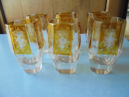Verres cristal de bohème - cristal,
