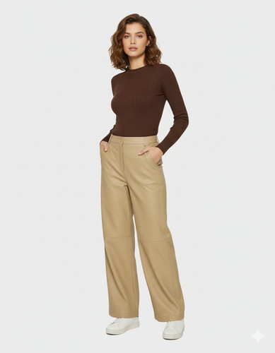 Véritable cuir agneau beige - véritable, d'agneau