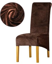 LANSHENG 4x housses de chaise de salle à manger en velours extensible...