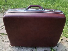 Samsonite Valise Rigide Bordeaux Avec Roulettes + 2 Clés Et Code Vintage