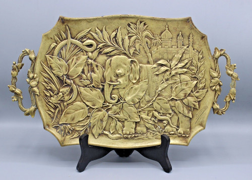 Ancien plateau bronze signe - ancien, en