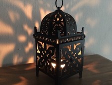 Lanterne Photophore Lampe Marocaine En Fer Forgé H 24 C 10 NEUF style oriental