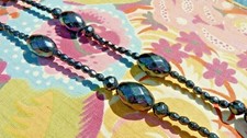 OLD NECKLACE NECKLACE NECKLACE FANCY GLASS BEADS OF PARIS JAIS circa 1930