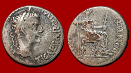 Roman denarius tibère - denarius, :