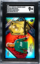 David De Gea 2018 Topps Chrome Premier League Debut Red /10 SGC 9 