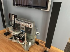 Vintage Bang & Olufsen BeoLab 8000 Silver Black Powered Speakers B&O Mint