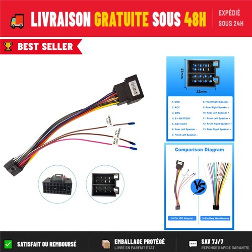 Adaptateur iso broches pour - 16,