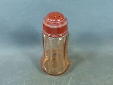 Ancienne grande salière de table en verre rouge vinrtage déco cuisine