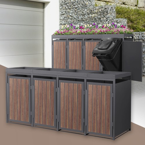 Abri pour 4 - pour, poubelles