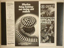 9/1979 PUB FN HERSTAL ARMES DE DEFENSE / DYNAMIT NOBEL AMMUNITIONS ORIGINAL AD