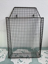 Ancienne Étagère Mural Fil de Fer Ou Panière Casier Deco 