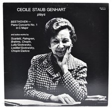 CECILE STAUB GENHART "Plays Beethoven Piano Concerto No. 1"  Vinyl LP  MC20170