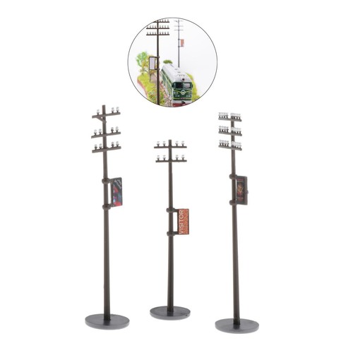 3pcs téléphoniques poteaux - 3pcs,